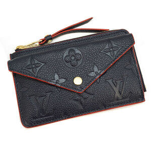 Louis Vuitton Porte Carte Wallet Verso Empreinte Marine Rouge Blue